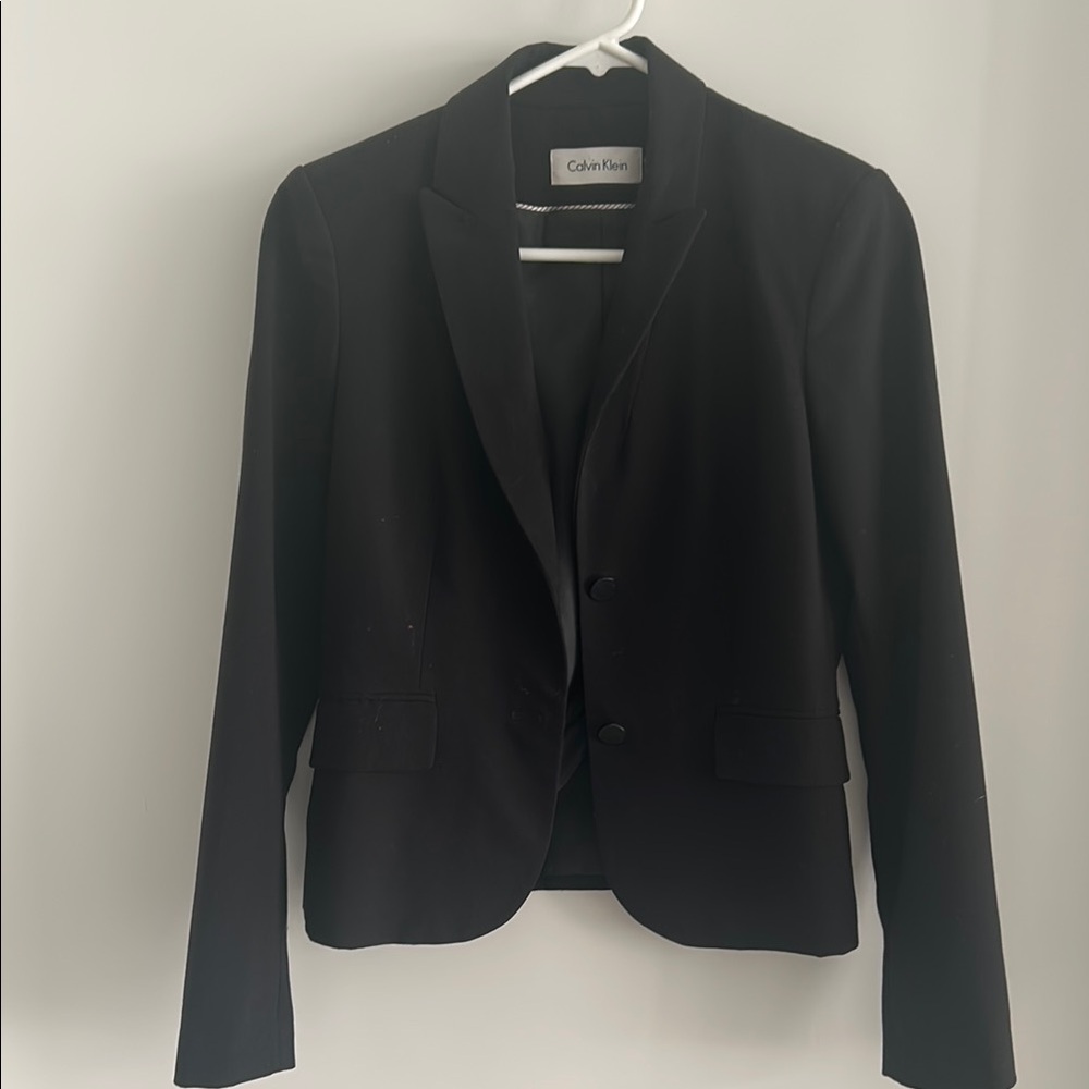 Calvin Klein Black Blazer Modern Suit Jacket